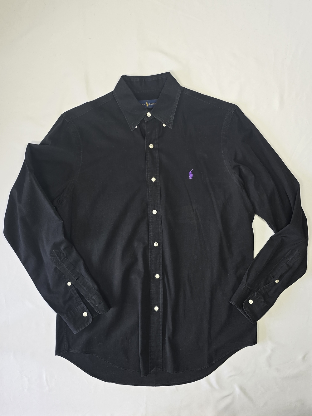 Ralph Lauren Men's Black Long Sleeve Button Down Shirt Size M